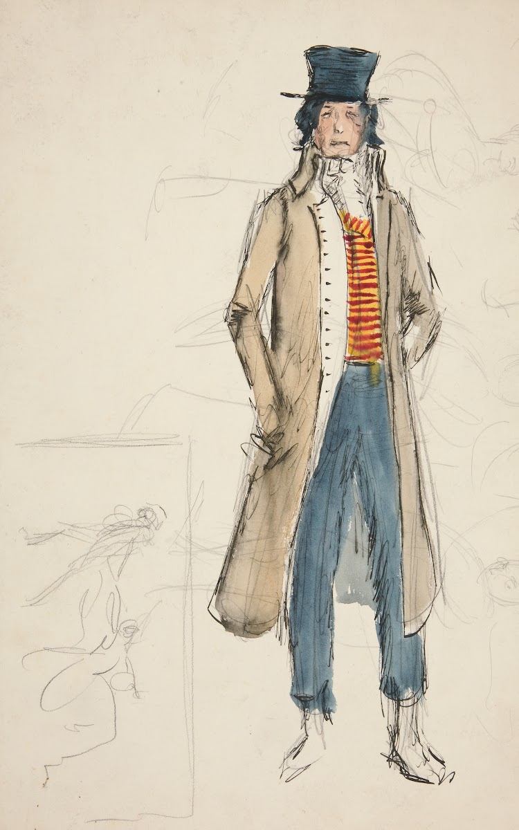 Sketch of a man  costume study for La Tosca