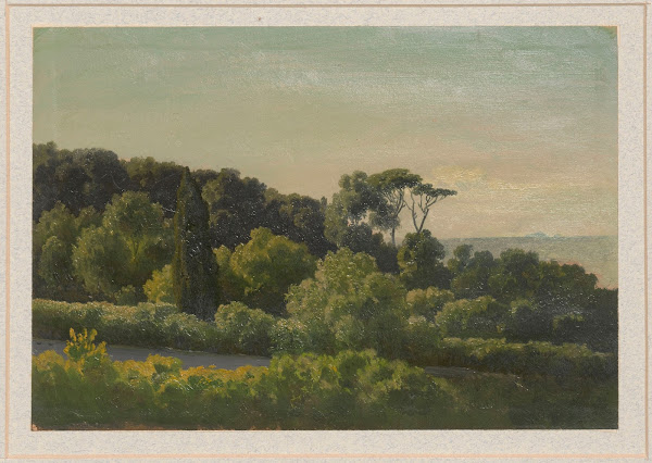 Meadowland by Lake Albano 1857