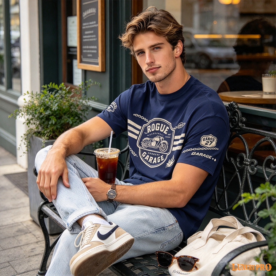 AOP MDB Crew Neck Short Sleeve T-Shirt