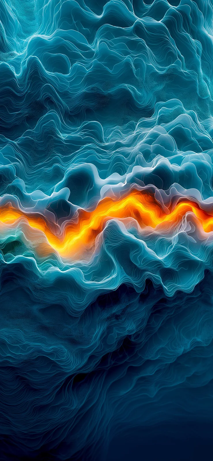 Abstract Art, Digital Painting, Fluid Art, Energy Flow Full HD iPhone Wallpaper Background (1181x2558)