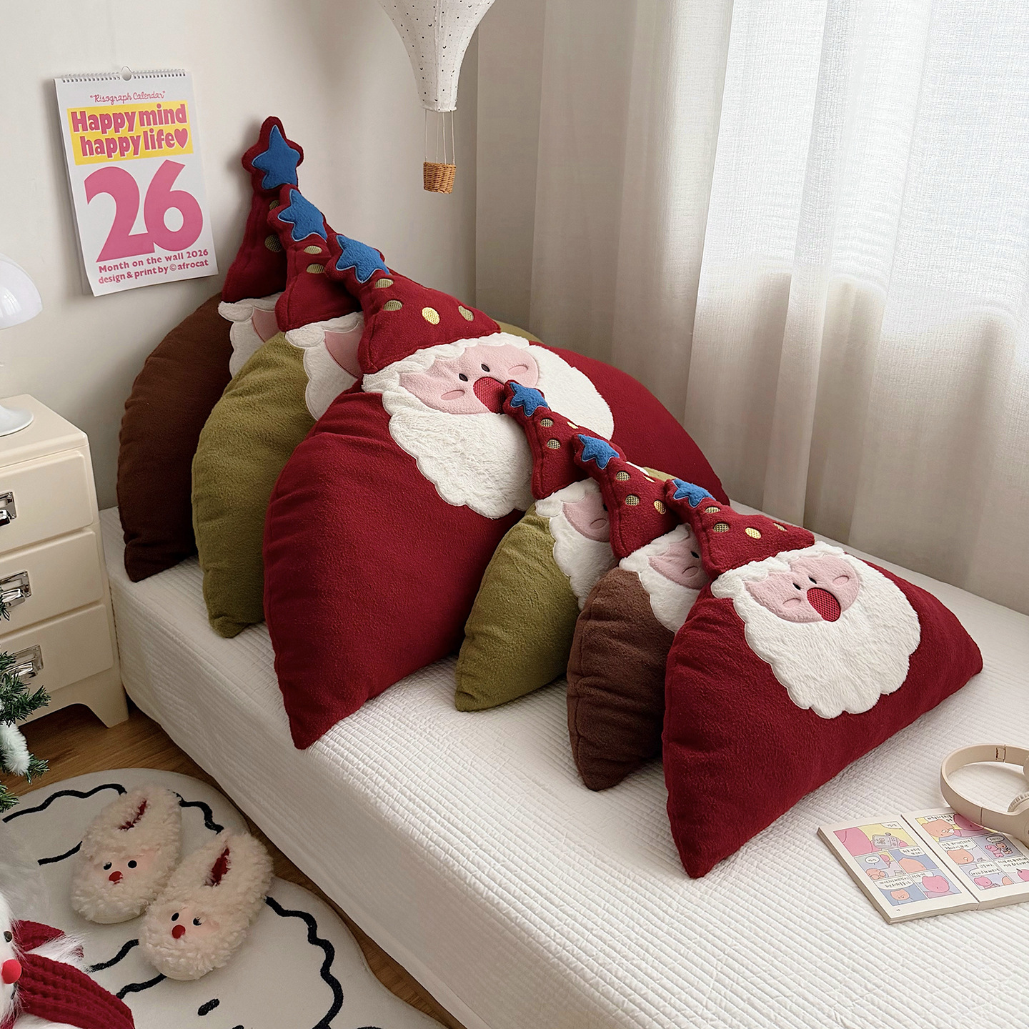 Santa Back Cushion, Plush, Removable