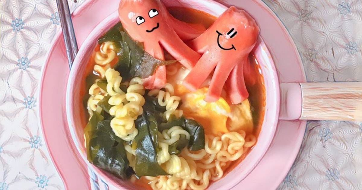 Mỳ tôm trứng siêu đáng yêu