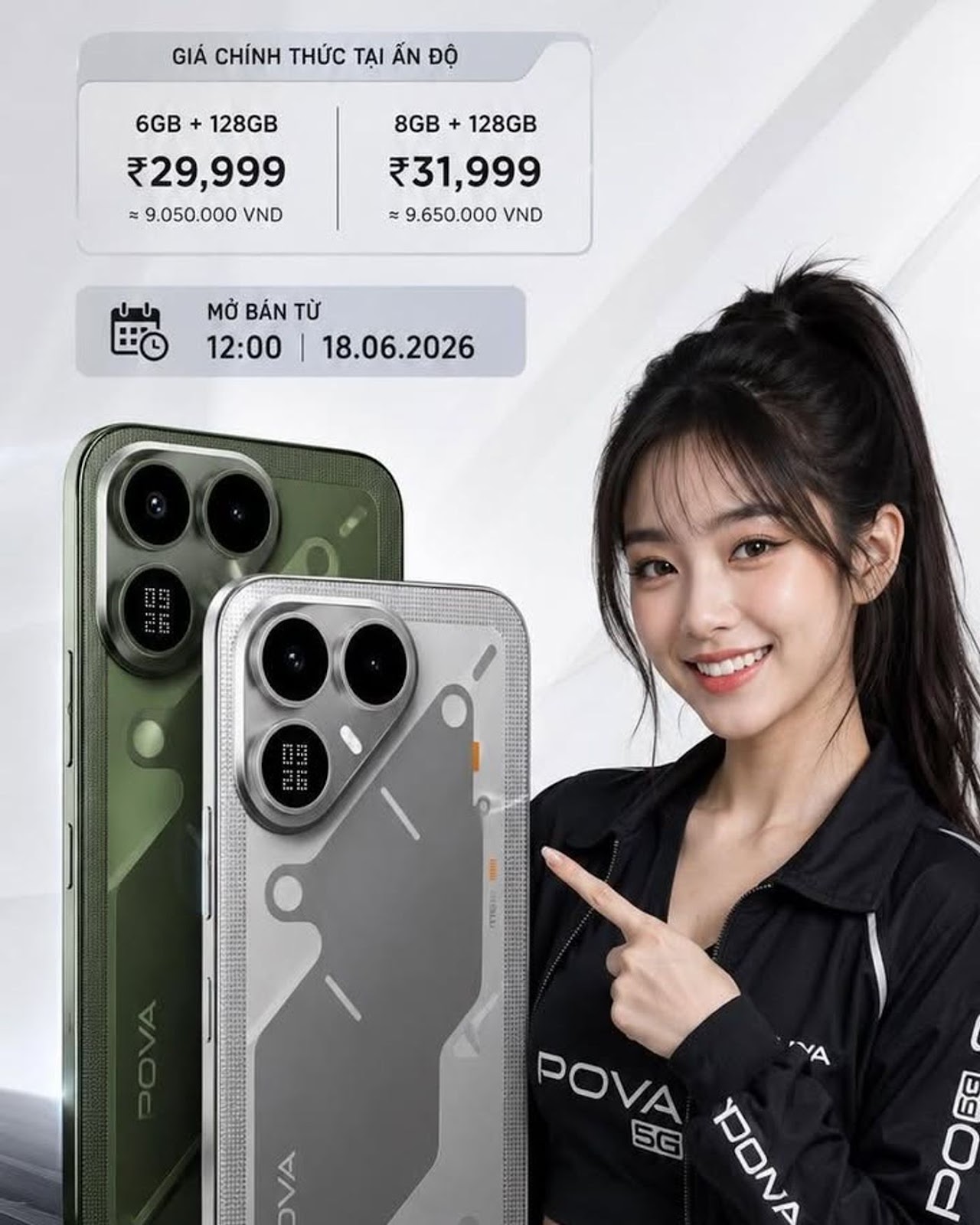 TECNO POVA 8 5G CHÍNH THỨC LỘ GIÁ TẠI ẤN ĐỘ, PIN 8.000mAh GÂY CHOÁNG THỊ TRƯỜNG
...