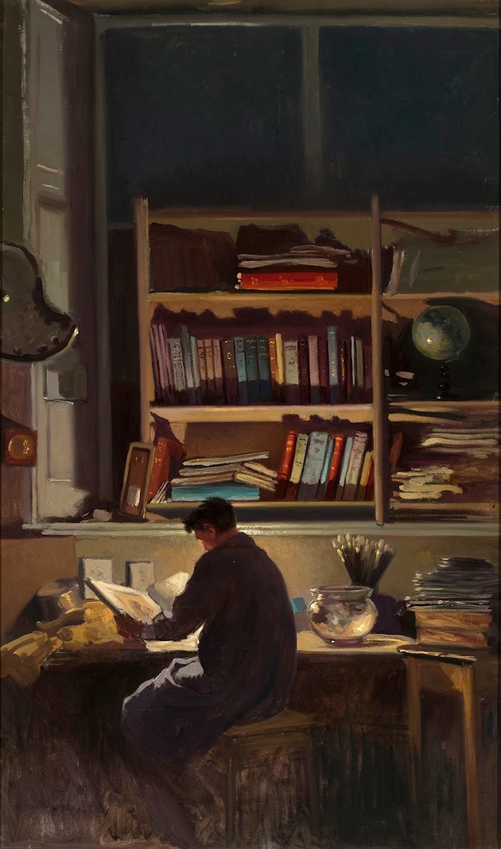 In the library 1928