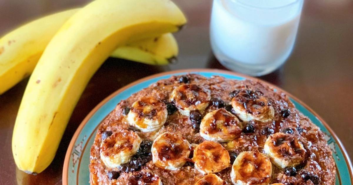Bánh chuối yến mạch socola (healthy)