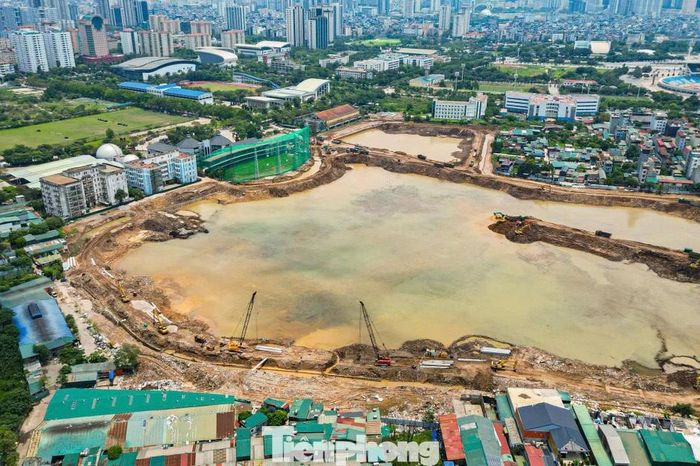 Hồ điều hòa Phú Đô tăng tốc về đích trước mùa mưa - Báo Tiền Phong
