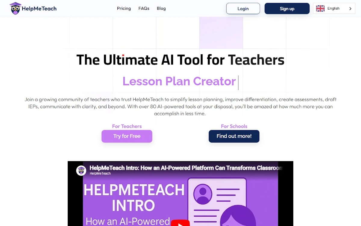Captura de HelpMeTeach.AI