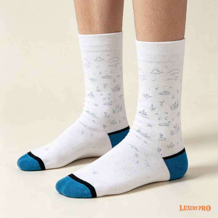 Plain-Stitch Style with Blue Heel