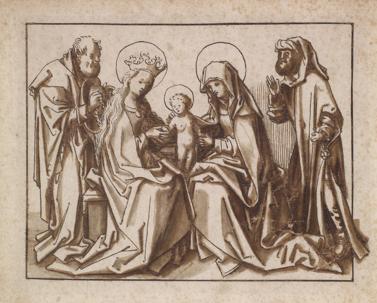 Die heilige Sippe Anna Selbdritt mit Joseph und Joachim 1500