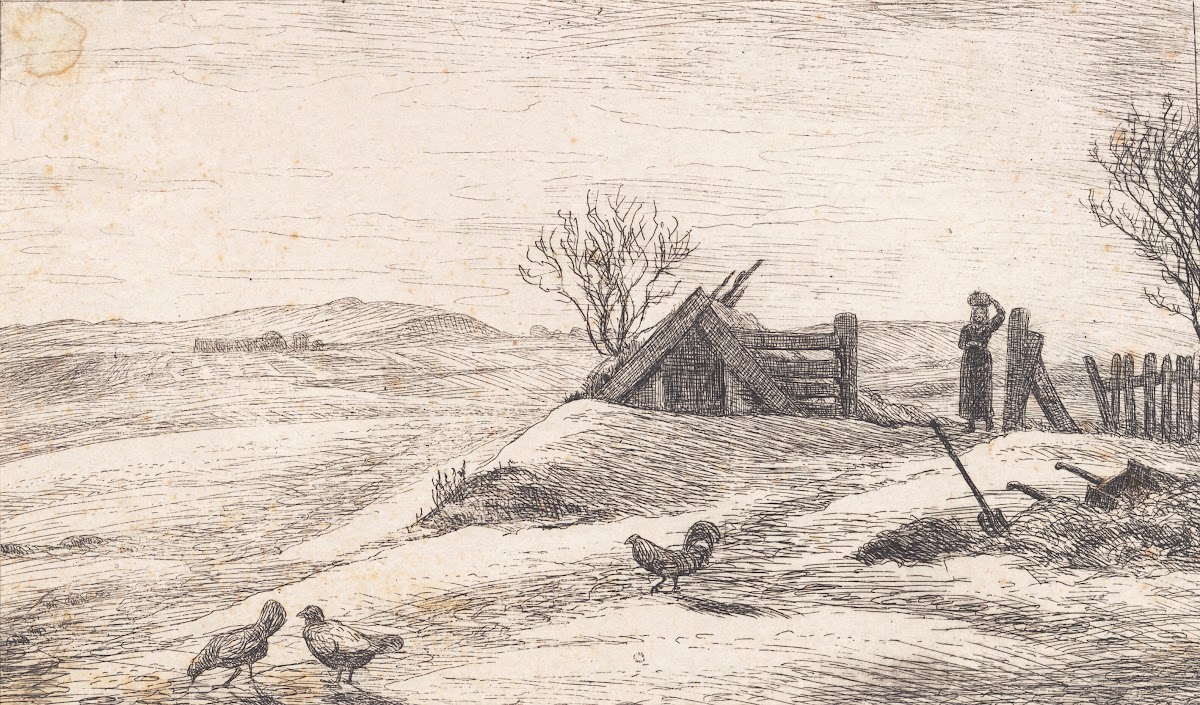 Vinterlandskab ved Vejby 1844