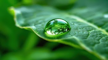 Water Droplets On Leaf Wallpaper