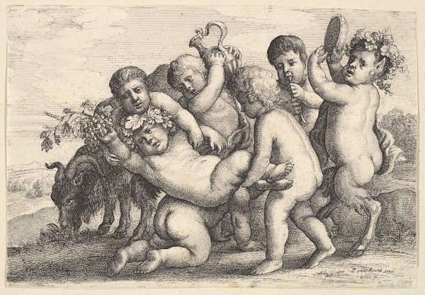Five boys two satyrs and a goat 1647