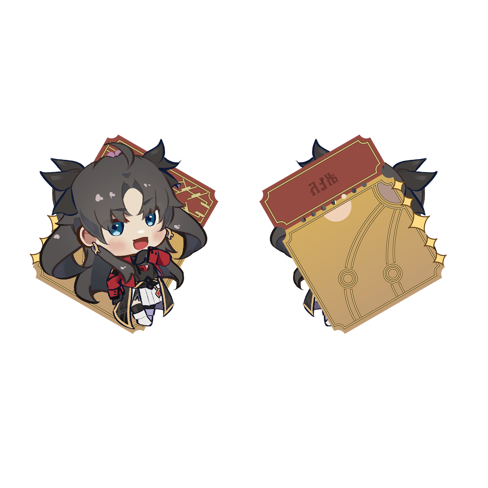 Fate Collab Honkai Star Rail Ticket Keychain Rin by Karbiter ( niton )