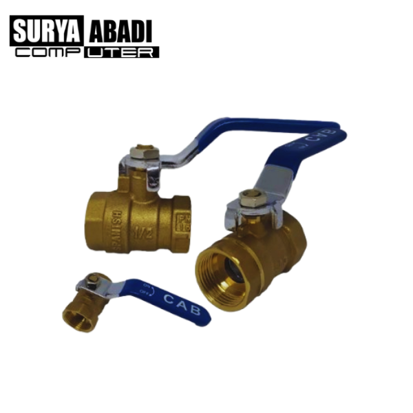Ball Valve Kuningan Gagang Stainless 1|2 inch