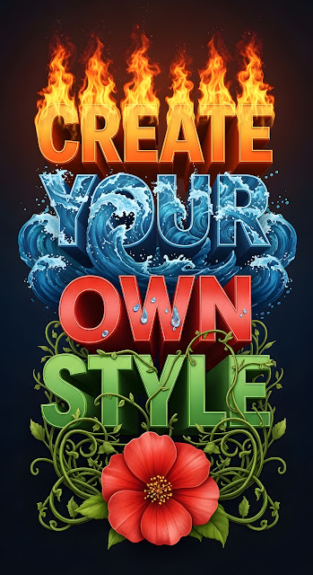 Vibrant Fire and Water Motivational Graffiti Art - Free mobile Wallpaper
