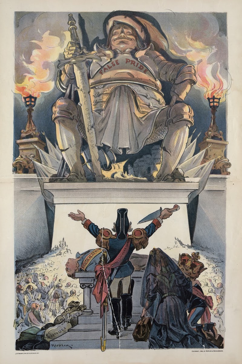 The sacrifice to a crumbling idol 1898