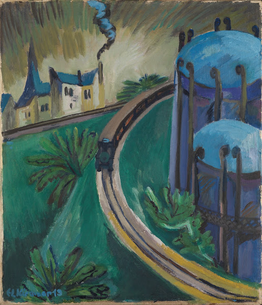Gaskessel und Vorortsbahn 1914
