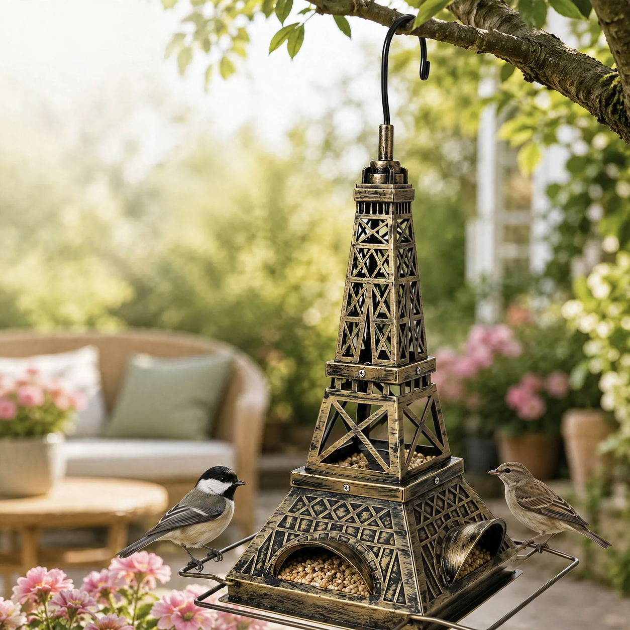 Eiffel Tower Birdhouse as Decoration