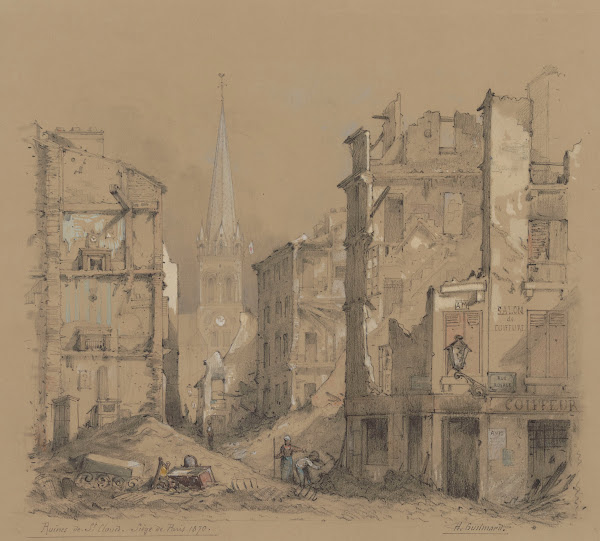Ruins of the Saint Cloud Church at the Siege of Paris 1870