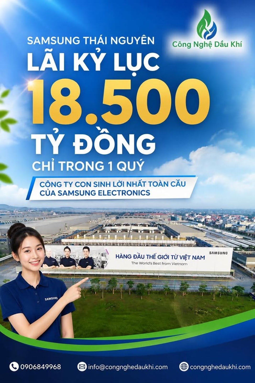 🔥 Samsung Thái Nguyên vừa tạo cú sốc toàn cầu khi lãi hơn 18.500 tỷ VND chỉ trong 1 quý và vượt cả 