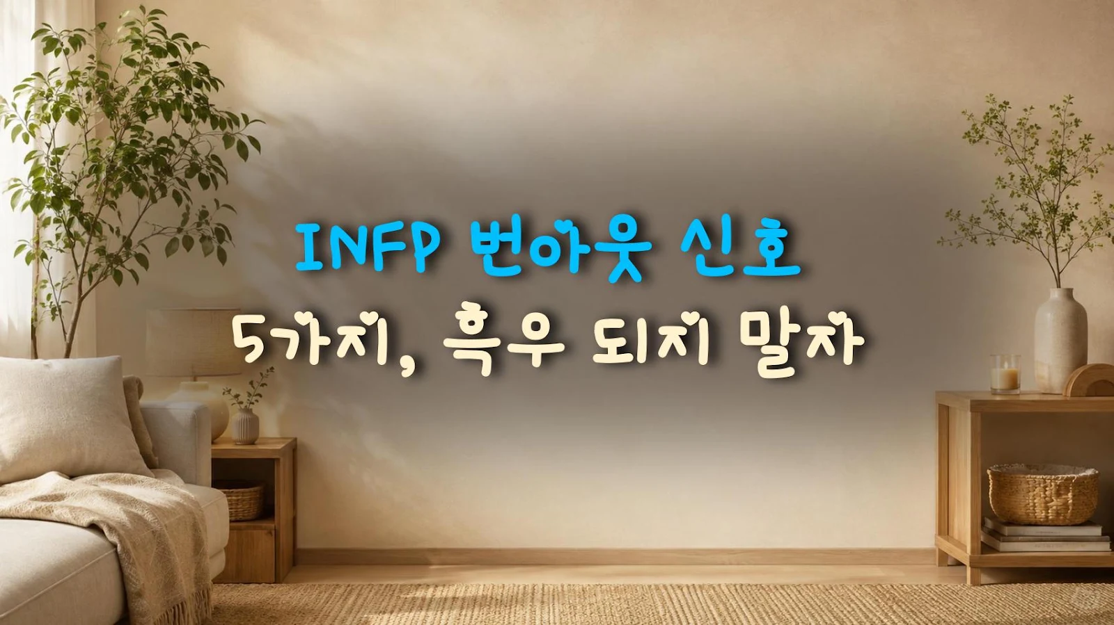INFP 번아웃 신호 5가지, 흑우 되지 말자