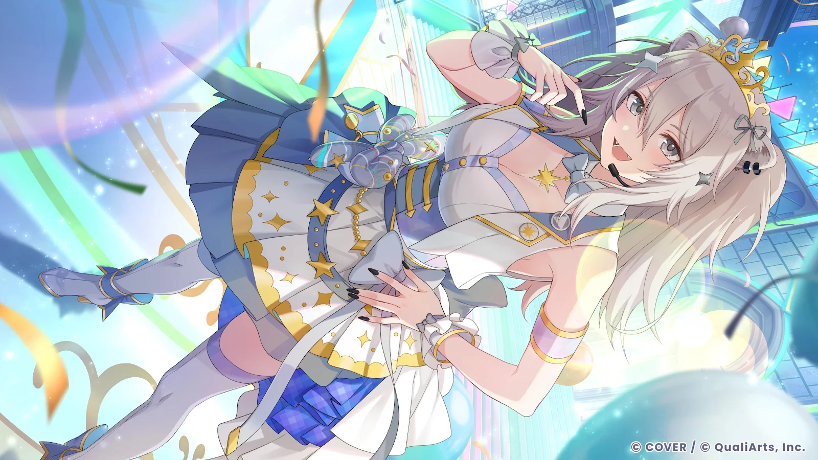 Shishiro Botan Idol Performance - Anime Digital Illustration 4K Wallpaper (3840x2160)