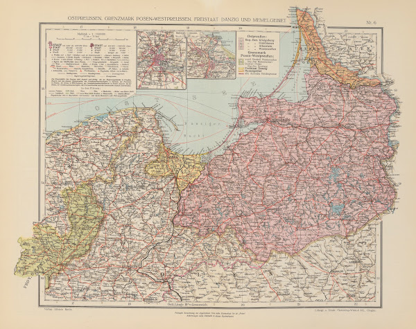Ostpreussen Grenzmchrk Posen Westpreussen Freistaat Danzig und Memelgebiet 1923