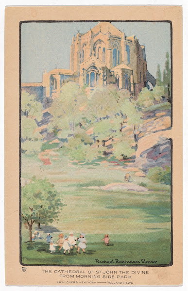 The Cathedral of St John the Divine from Morningside Park 1914