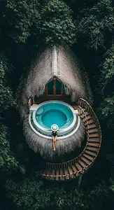 Tropical Treehouse Villa with Circular Plunge Pool