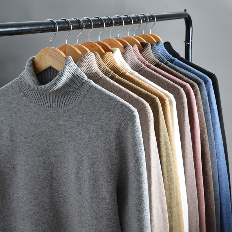 Men's turtleneck sweater, slim fit, 400g