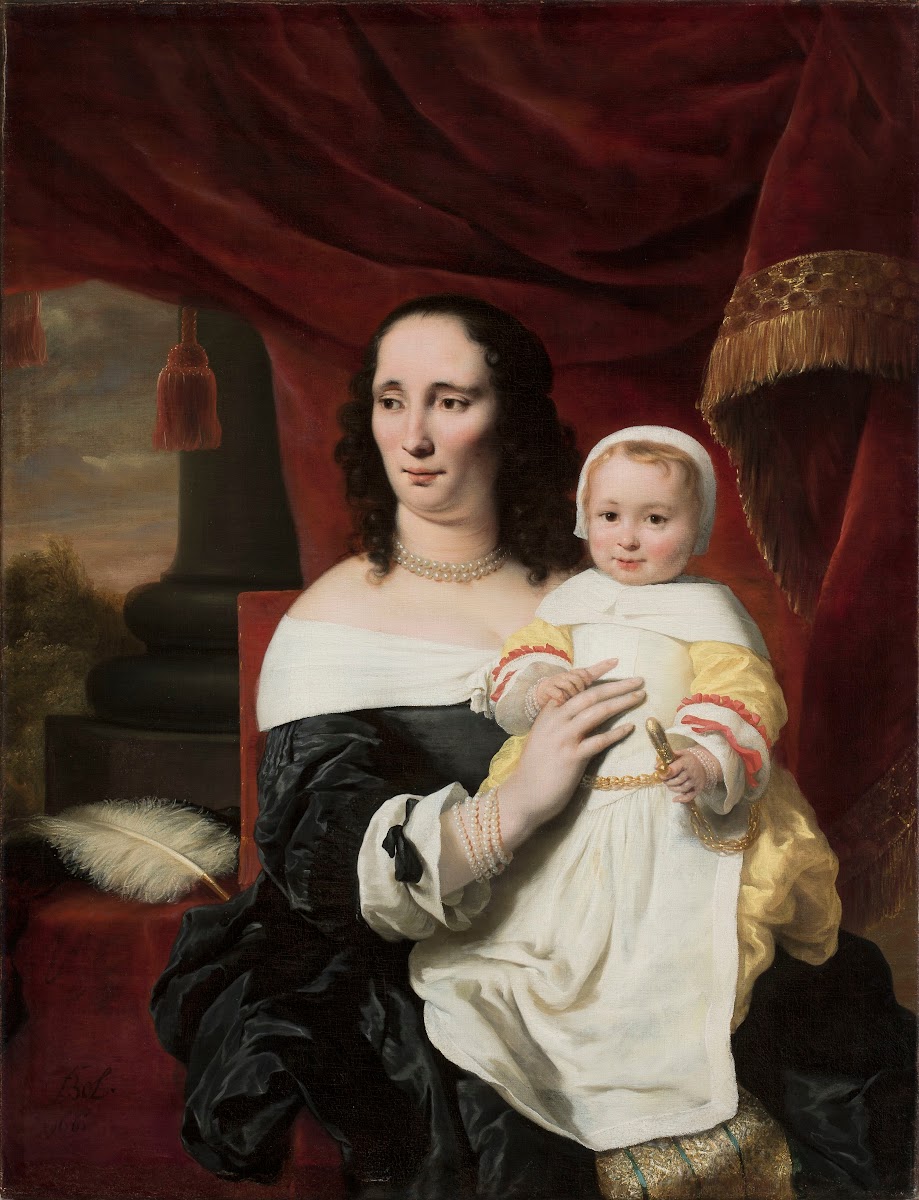 Portrait of Johanna de Geer Trip with her daughter Cecilia 1661