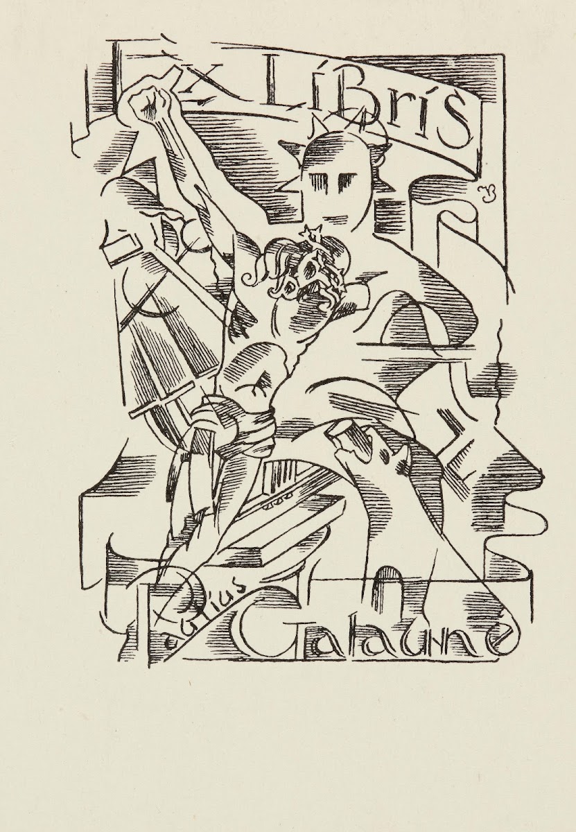 Bookplate of Paulius Galaune 1920   1939