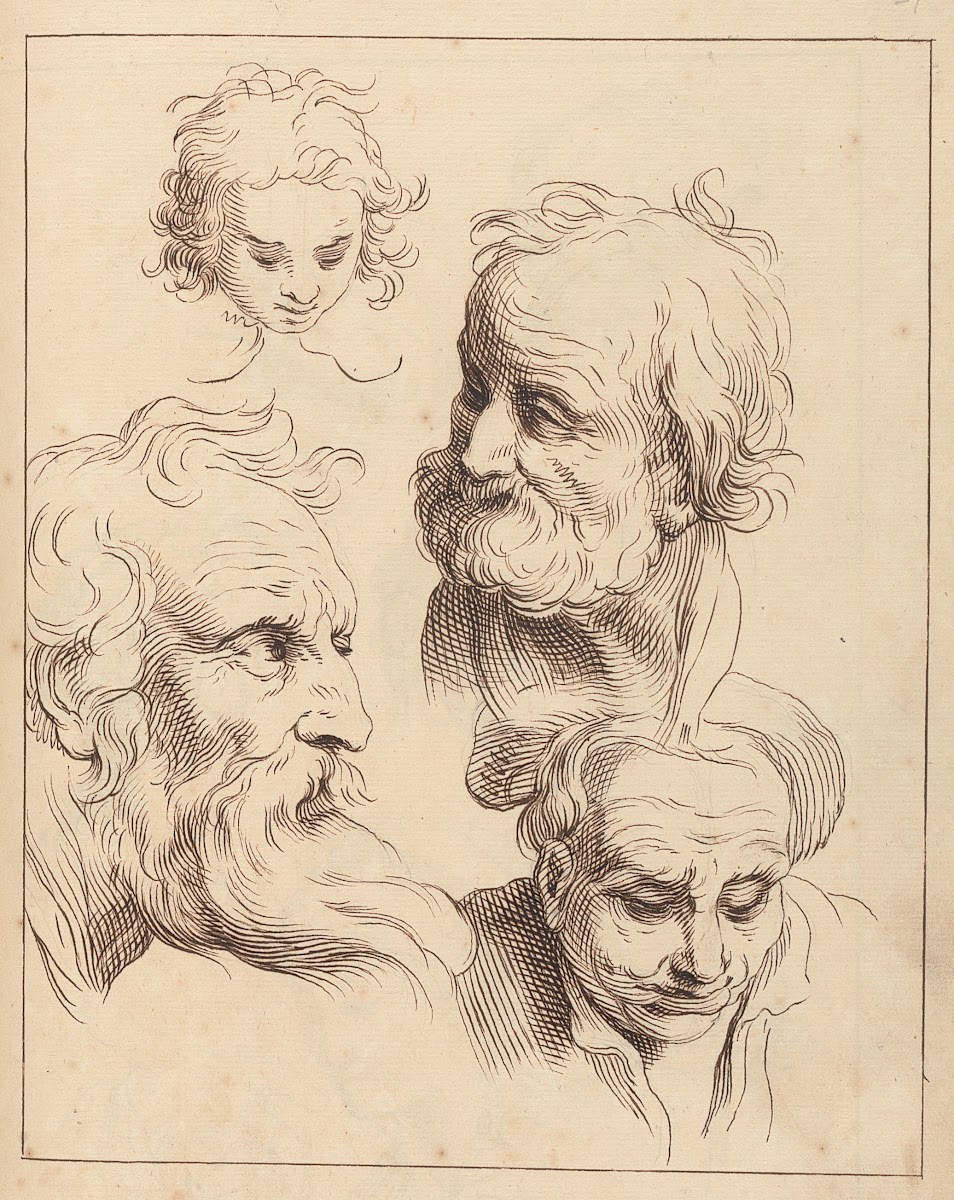 Four Male Heads 1716