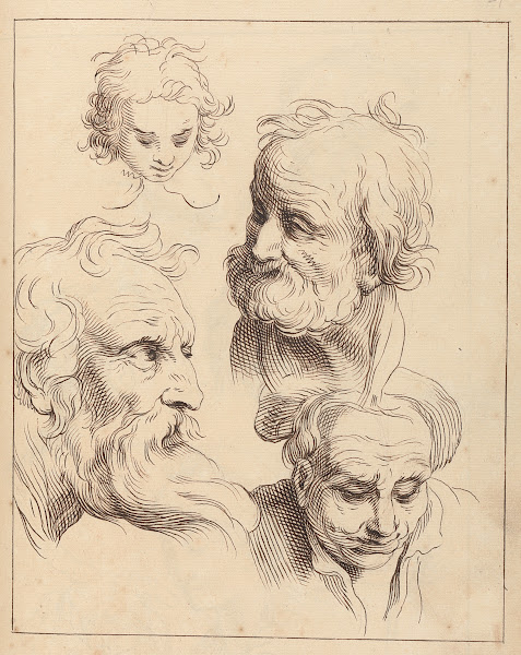 Four Male Heads 1716