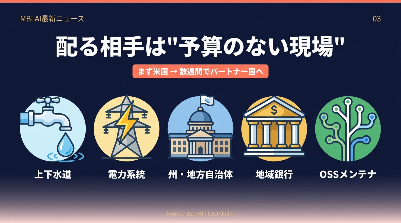 配る相手は予算のない現場