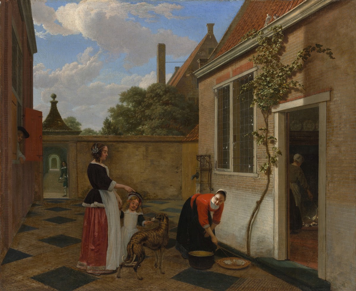 Scene in a Courtyard early 1660s