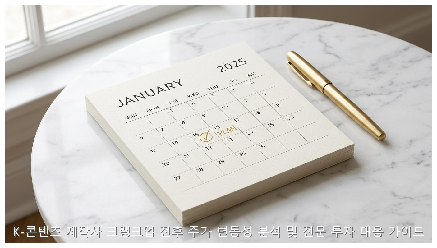 K-콘텐츠 제작사 크랭크업 전후 주가 변동성 분석 및 전문 투자 대응 가이드 핵심 안내 및 분석 인포그래픽 (8)