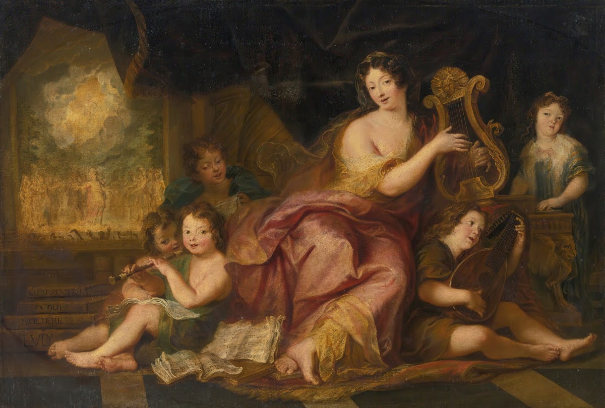 Allegory Of Music A Portrait Of Mme De Maintenon With The Natural Children Of Lo