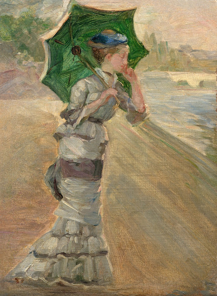 Study Of An Elegant Woman With Parasol For En Bateau Sisley Et Sa Femme 1880