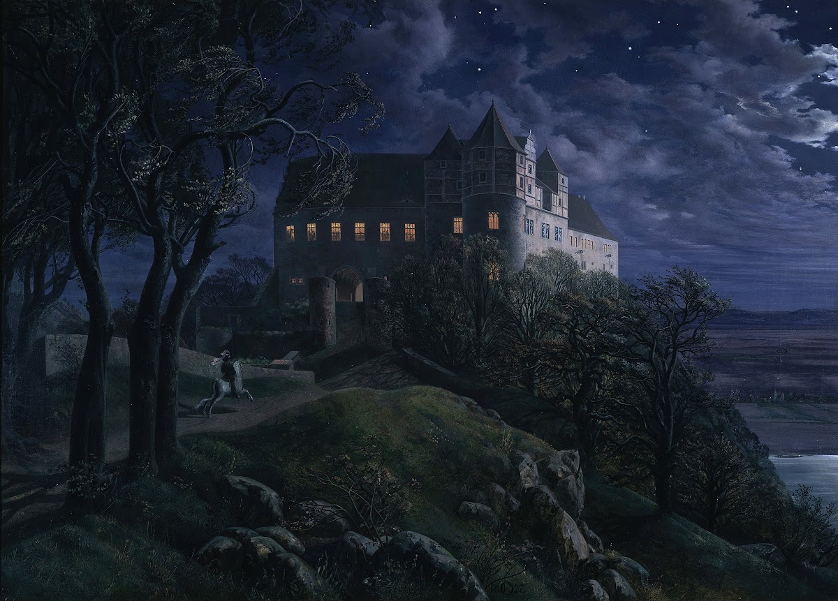 Burg Scharfenberg at Night 1827