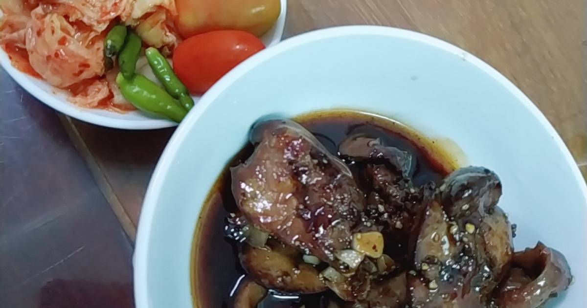 Lòng gà rim sa tế
