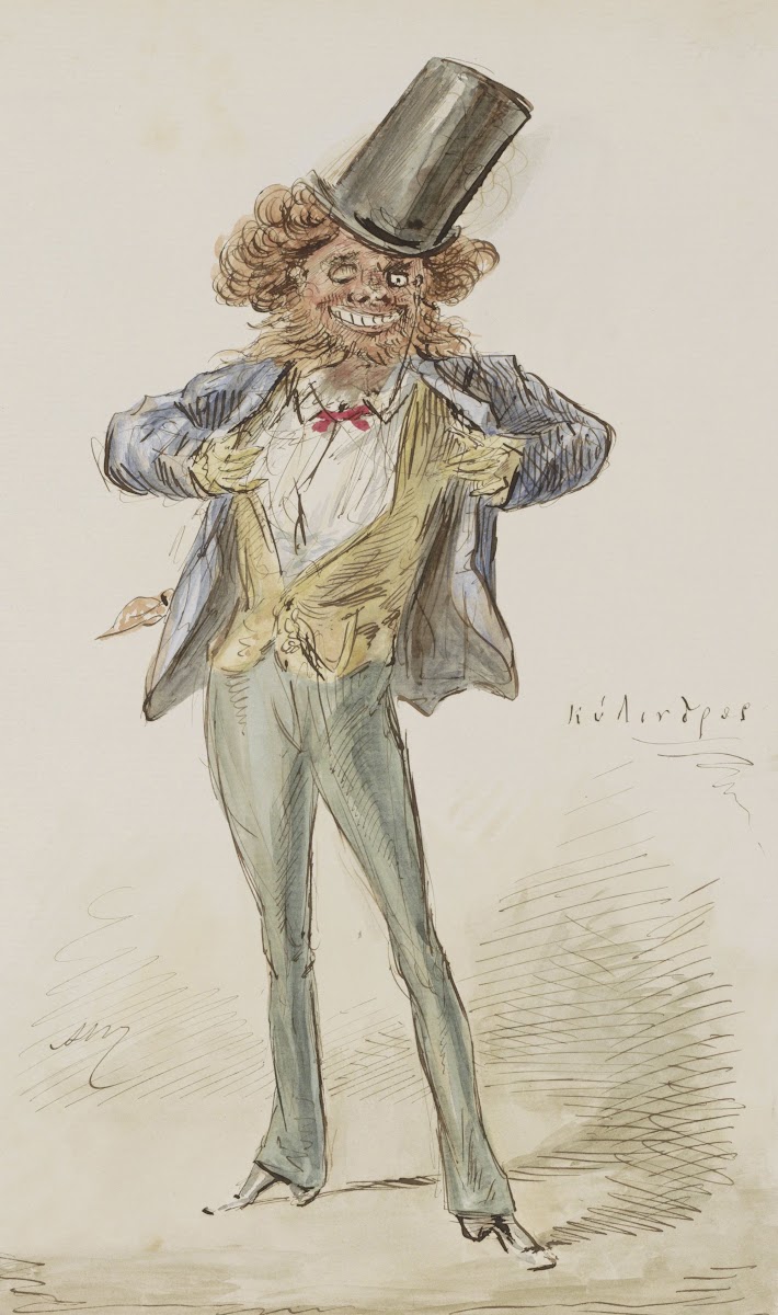 Karikaturale figuur met een bolhoed c 1854   c 1887 2260x3822 (1)