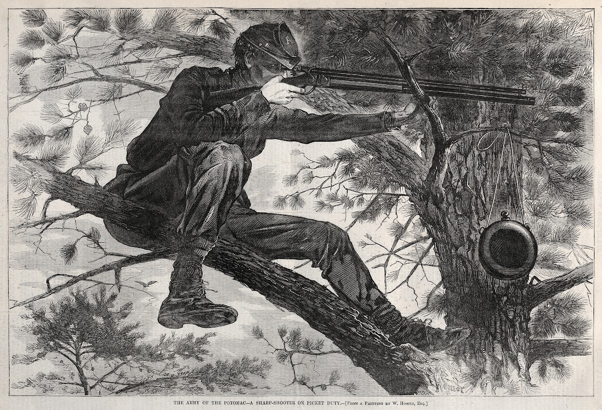 A Sharpshooter on Picket Duty 1860s