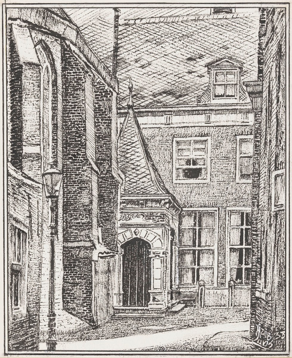 Portaal van de Sint Gommaruskerk te Enkhuizen 1938