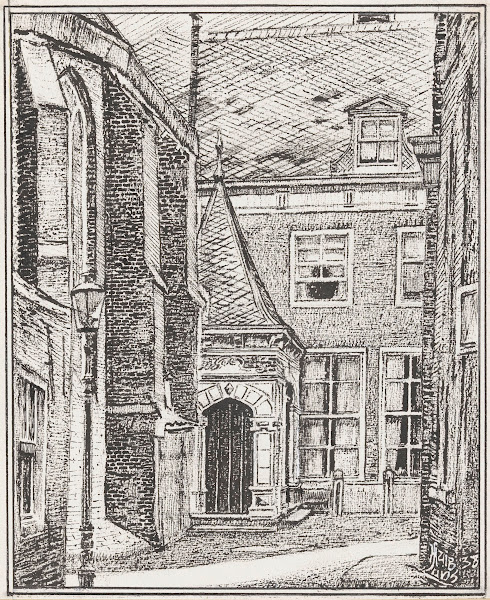 Portaal van de Sint Gommaruskerk te Enkhuizen 1938