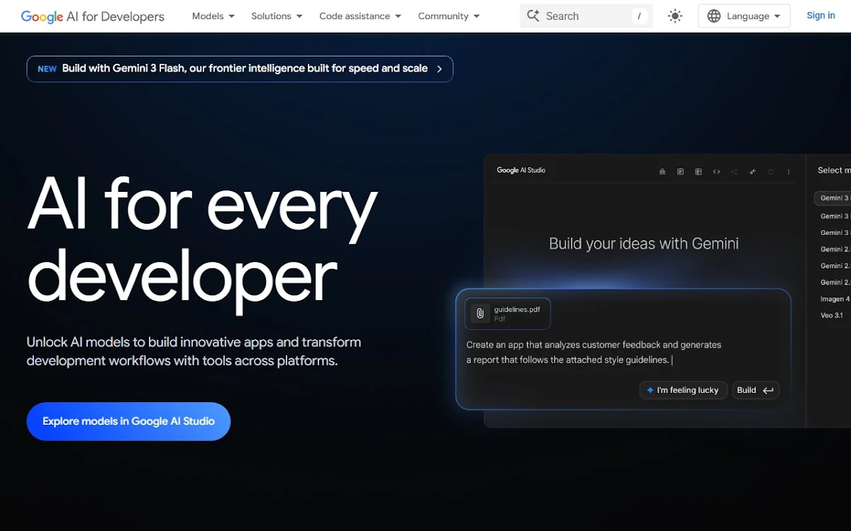 Captura de Gemma Open Models by Google
