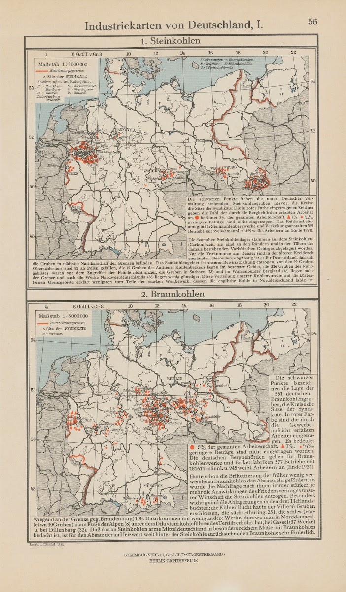 Industriekarten von Deutschland I 1926