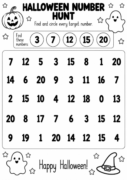 Halloween Number Hunt