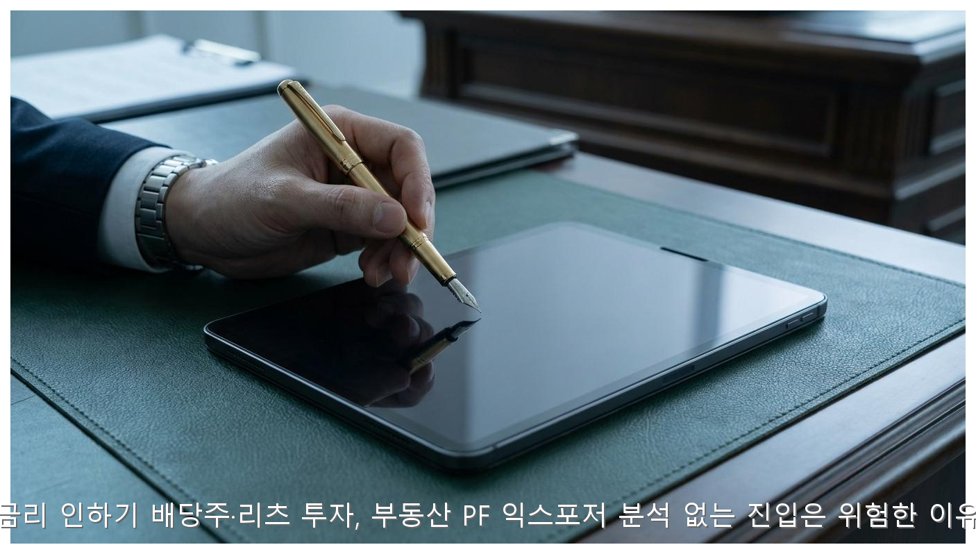 금리 인하기 배당주·리츠 투자, 부동산 PF 익스포저 분석 없는 진입은 위험한 이유 핵심 안내 및 분석 인포그래픽 (4)