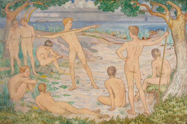 Javelin Throw Sketch for a Mural 1915
